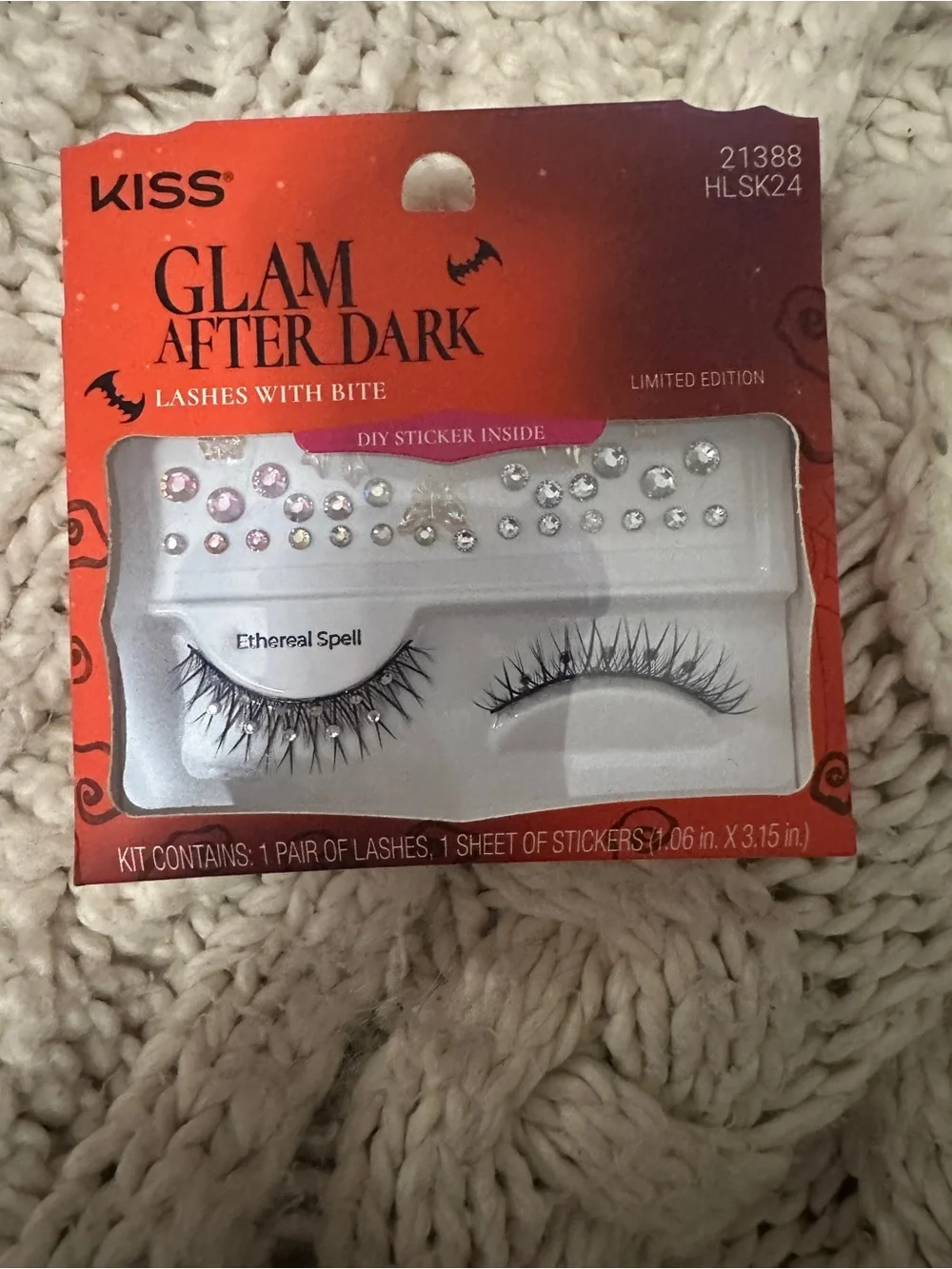 Kiss Glam After Dark Ethereal Spell False Lashes - with stick on rhinestones